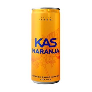 KAS Naranja Zero Refresco con gas sabor Naranja sin Azúcar Lata 330ml