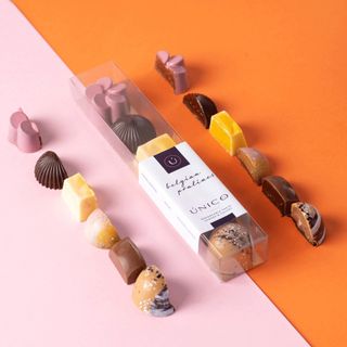 Рисувани белгийски бонбони микс (6бр)