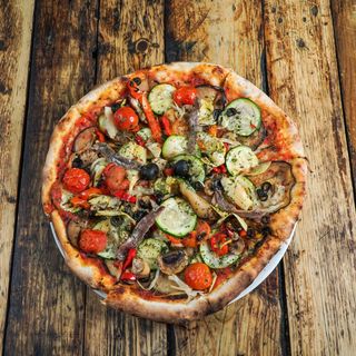 Pizza gourmet  ortolana (mediana)