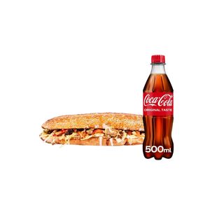Alabama beef cheesesteak + Coca-cola 0,5l