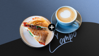 Panino Mr. Hot + Cafea