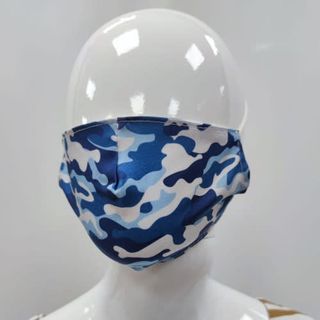 Mascarilla Con Funda De Tela Manchas Azules