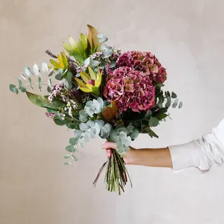 Ramo de hortensias de otoño