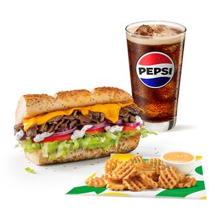 Menú Bistec y Queso (15 cm.)