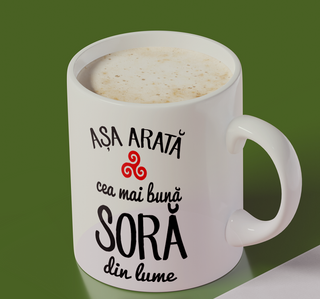 Cana personalizata mesaj pentru sora 2