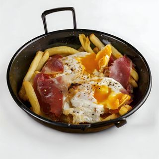 Huevos fritos con jamón