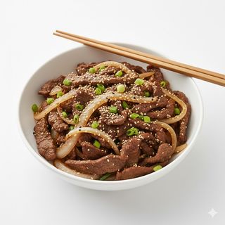 Manzo saltate con cipolle