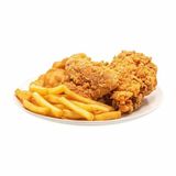 Pechuga De Pollo Empanada Con Patatas