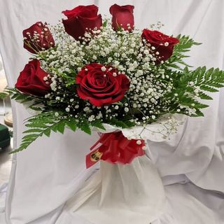 Ramo De Seis Rosas Rojas