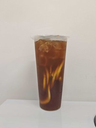 Tè alla frutta con popping mela verde