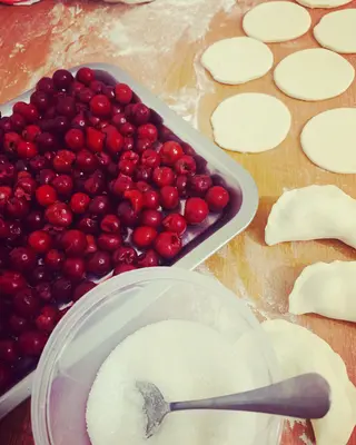 Pierogi z wiśniami
