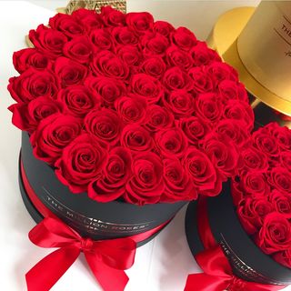 Flower box rose rosse 
