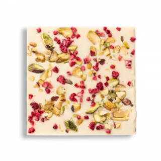 Pistacho & Frambuesa Chocolate Blanco