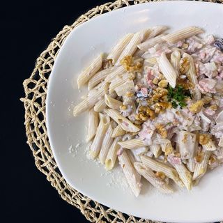 Veca macarrones con pera