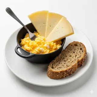Huevos Revueltos Con Queso Curado