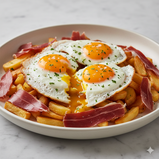 Huevos Rotos Con Jamón
