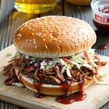 Shredded Lamb Burger