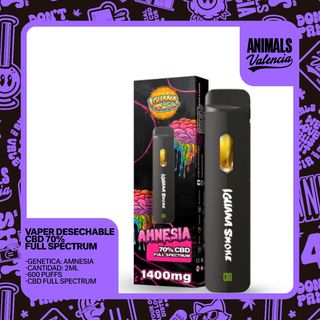 Vaper Desechable Amnesia 70% CBD 2Ml