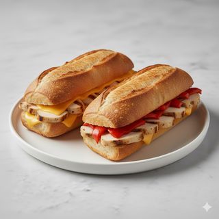 Baguete Pechuga Y Queso O Pimientos