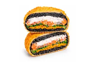 Sushi burger Big Black łosoś