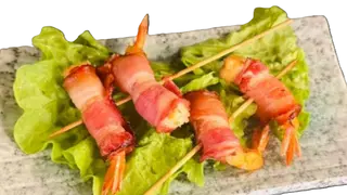 F14. Gambas com Bacon 8pz