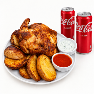Куры-гриль + 2 Coca Cola 450 ml ж/б