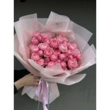 9 crenguțe de Trandafiri roz îmbujorați