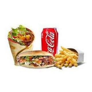 1 Durum Kebab + 1 Doner Kebab + Patatas Fritas + Refresco 1L