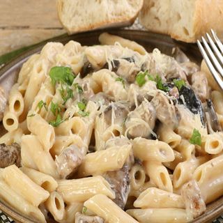 Pâtes Sauce Blanche Poulet Champignons