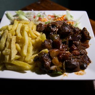 Dry Fried Goat