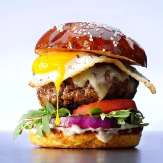 Fried Egg Burger & Fries