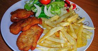 Menú Plato de Pollo Rebozado