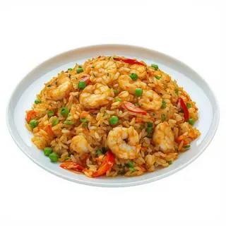 Fideos De Arroz Fritos Con Gambas
