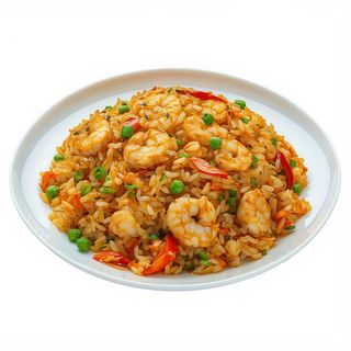 Fideos De Arroz Fritos Con Gambas