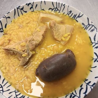 Arroz y cosas fresca