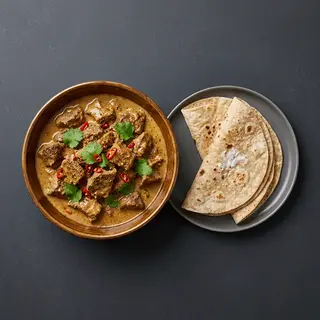 Coconut Beef Curry 2 Chapatis