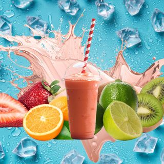 Granizado de lima, kiwi, fresa y naranja
