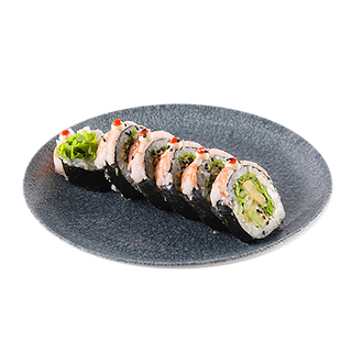 Futomaki z krewetkami i kremowym awokado w tempurze