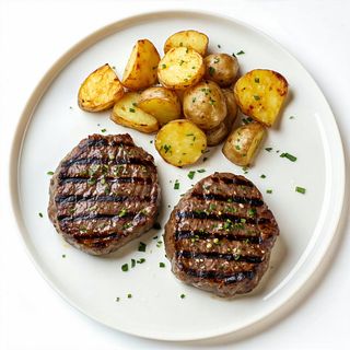 Две кюфтета със задушени картофки (460г)