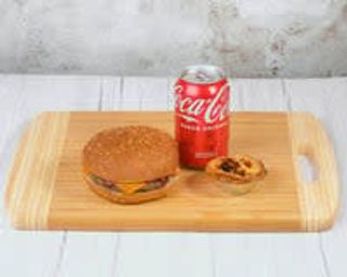 Burger + Molhos + Pastel de Nata + Bebida