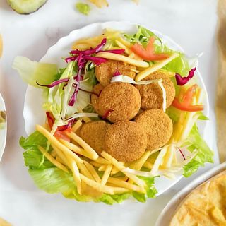 Piatto falafel e pane