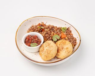 Котлеты из индейки с ароматной гречкой