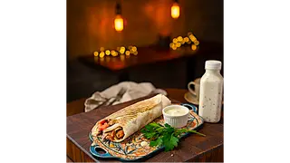 TORTILLA GYROS WOŁOWY XL + AYRAN
