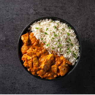 Arroz Basmati Con Pollo Tikka Masala Y Saada Naan