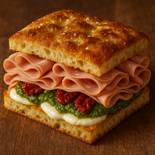 focaccia gourmet de mortadela