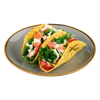 Тако із Страчателлою, лососем та трюфельною олією