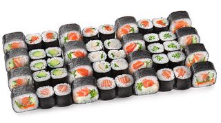 Футомаки сьомга и скарида темпура (160гр)