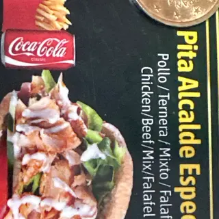 Menú Pita Alcalde Especial con patatas y bebida 33cl