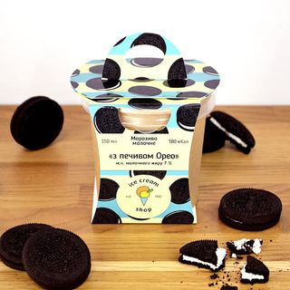 Морозиво Молочне з печивом орео (350мл)