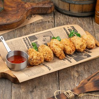 Хрустящие куриные крылья с азиатским соусом (150 гр)